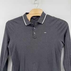 Michael Kors Office‎ Wear Classic Long Sleeve Charcoal Gray Logo Sz M